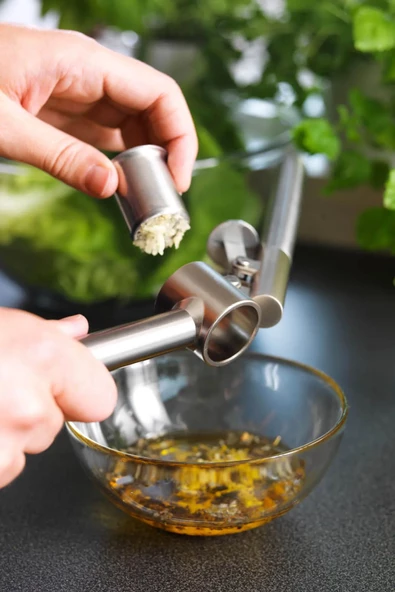 Koncıs Paslanmaz Çelik Sarımsak Ezici Elden Sıkmalı Ikea Modeli - Resim 2