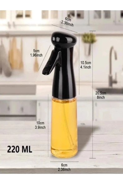 2 Adet Sprey Yağdanlık, Airfryer için Yağdanlık Püskürtmeli Sprey Cam Şişe Zeytinyağı Sirke - 2