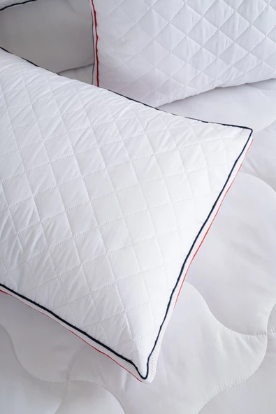 2 Adet Mikrofiber Klimalı Yastık 50x70 Cm 1.100 Kg Beyaz - 4