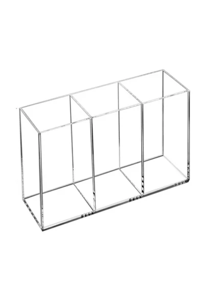 Kristal 3 Bölmeli Organizer Takımı AK765- Makyaj Fırçası Ruj Düzenleyici - 3