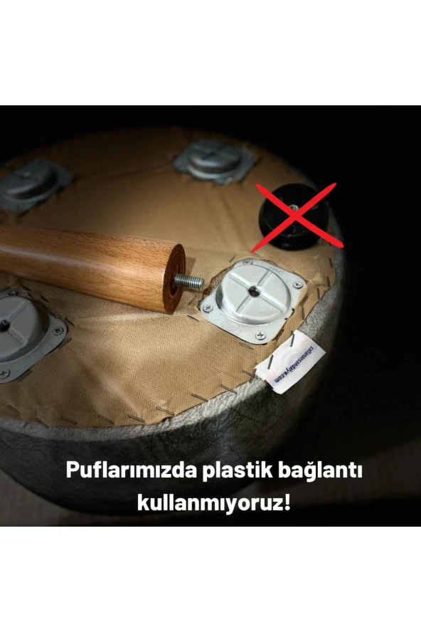 Asedia Trend Ceviz Çiçekli Ahşap Ayak Uzatma Pufu Makyaj Koltuğu Bench Tabure - Resim 2