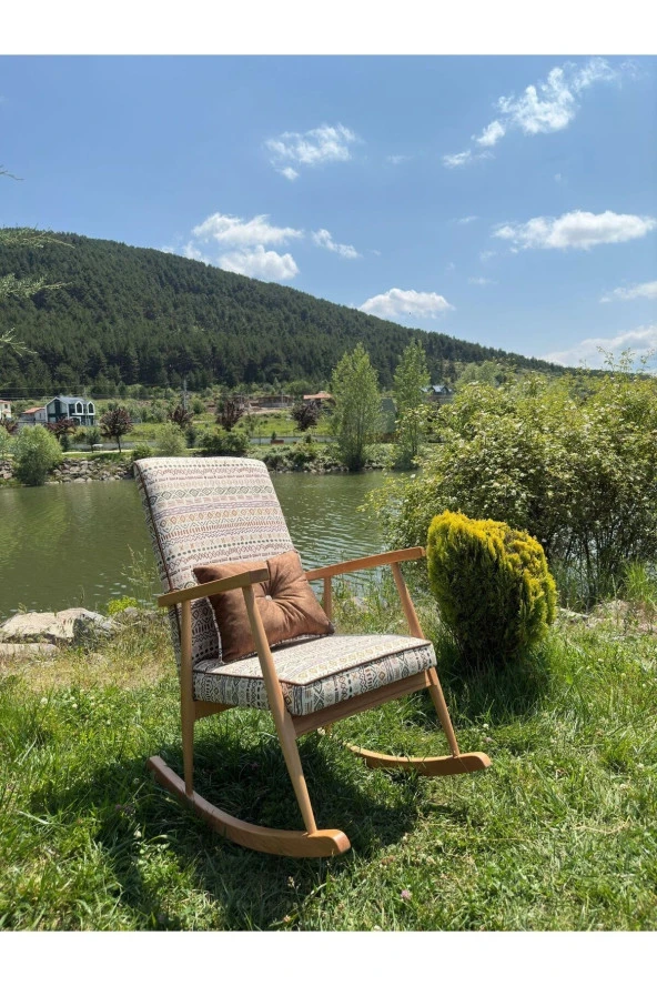 Asedia Trend Naturel Bohem Sallanan Sandalye Dinlenme Emzirme Baba Tv Okuma Koltuğu Berjer