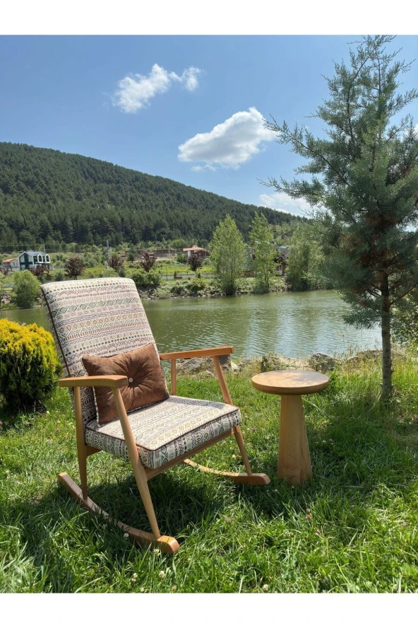 Asedia Trend Naturel Bohem Sallanan Sandalye Dinlenme Emzirme Baba Tv Okuma Koltuğu Berjer - 3