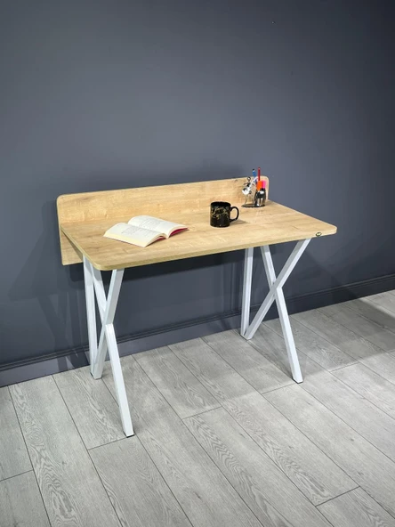 Hey Modüler Mobilya Hey Modüler Mobilya Rüya Safir Çalışma Masası Beyaz Ayak - Resim 2