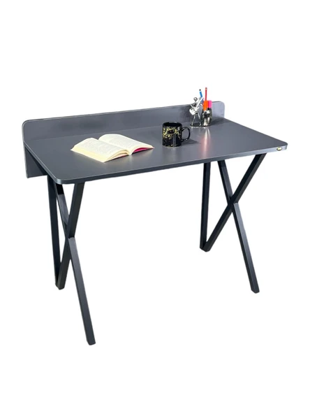 Hey Modüler Mobilya Hey Modüler Mobilya Rüya Antrasit Çalışma Masası Siyah Ayak ürün görseli