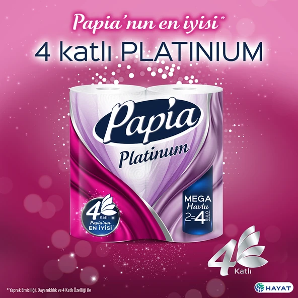 Papia Platinum 2=4 Jumbo Kağıt Havlu - 3