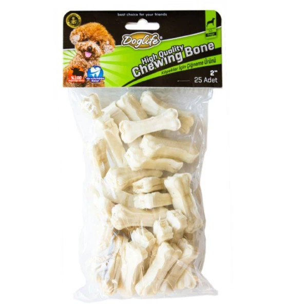 202699-DOGLİFE PRESS KEMİK WHİTE 9-10GR/AD. 25Lİ