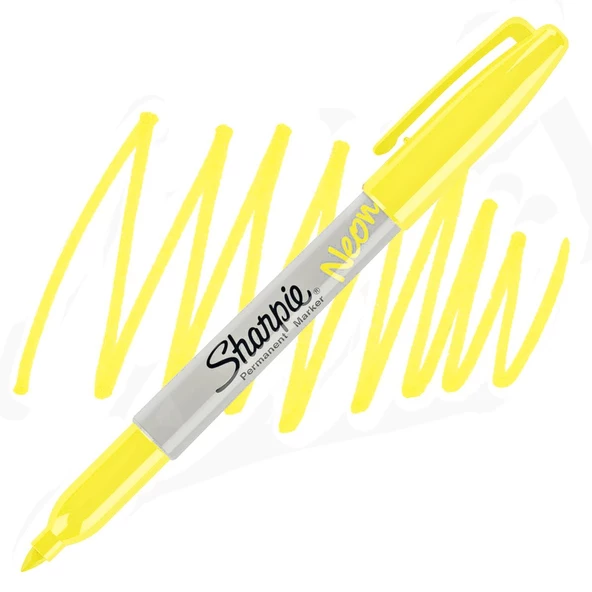 Sharpie Fine Permanent Markör Neon - Resim 5