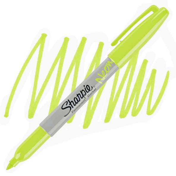 Sharpie Fine Permanent Markör Neon - Resim 4