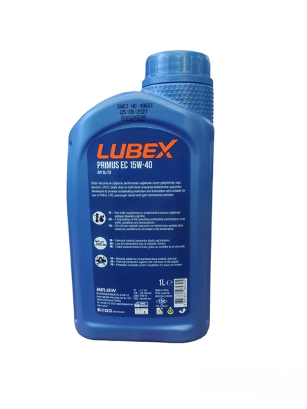 LUBEX PRIMUS EC 15W-40 1 LT (Üretim Yılı: 2024) - 2