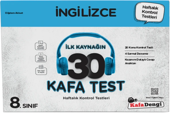 Kafa Dengi 8. Sınıf İngilizce 30 Kafa Test ürün görseli