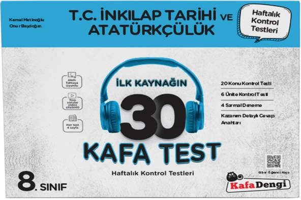 Kafa Dengi 8. Sınıf İnkılap Tarihi 30 Kafa Test ürün görseli