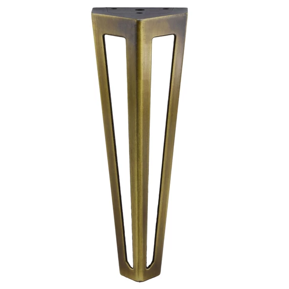Ovit Koltuk Konsol Tv Ünite Mobilya Masa Ayağı Metal Ayakları 20 Cm Antik Sarı - 7