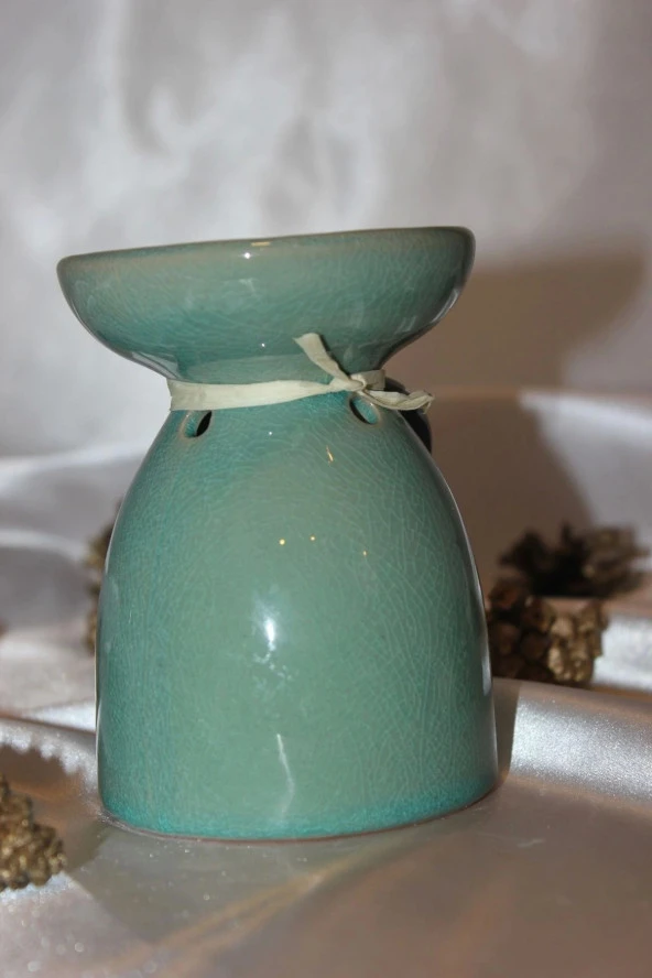 Buhardanlık Doğa Yapraklı Buhurdanlık Seramik Buhur Hediyeli - 2