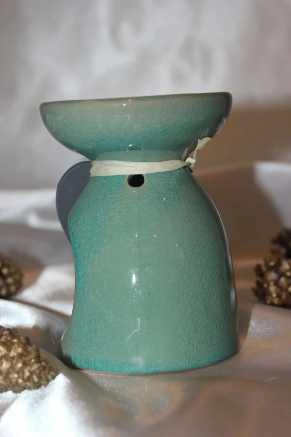 Buhardanlık Doğa Yapraklı Buhurdanlık Seramik Buhur Hediyeli - 4