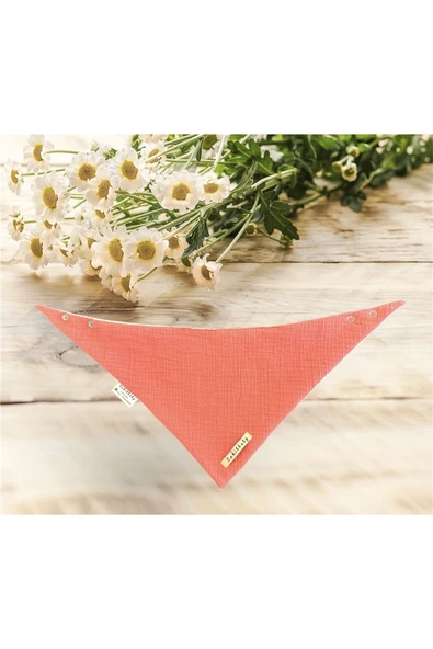 4 Adet Sıvı Geçirmez Müslin Oval Fular Önlük, 100 Pamuk - Resim 5