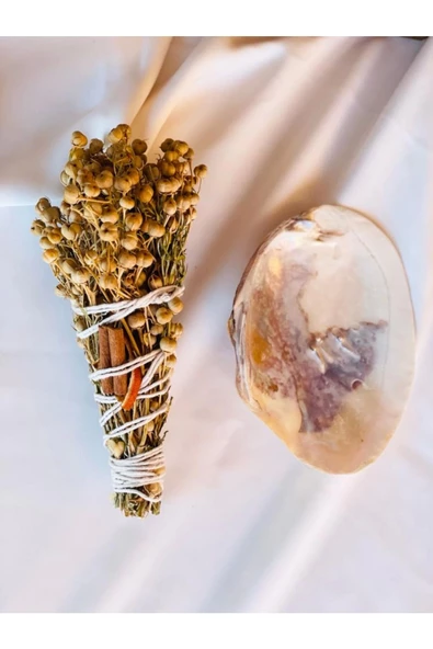 Üzerlik Ritüel Seti : Istiridye Kabuk Tütsülük - Nazara Karşı Üzerlik Tütsü Demeti ürün görseli