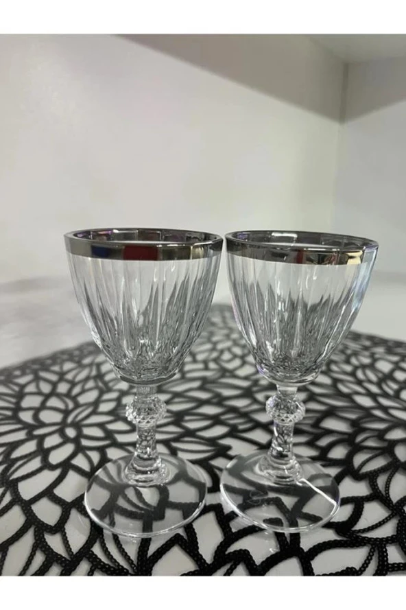 Paşabahçe Westglass W440113P Diamond Platin Kaplama Ayaklı Kahve Yanı Bardağı 6 Adet - 2