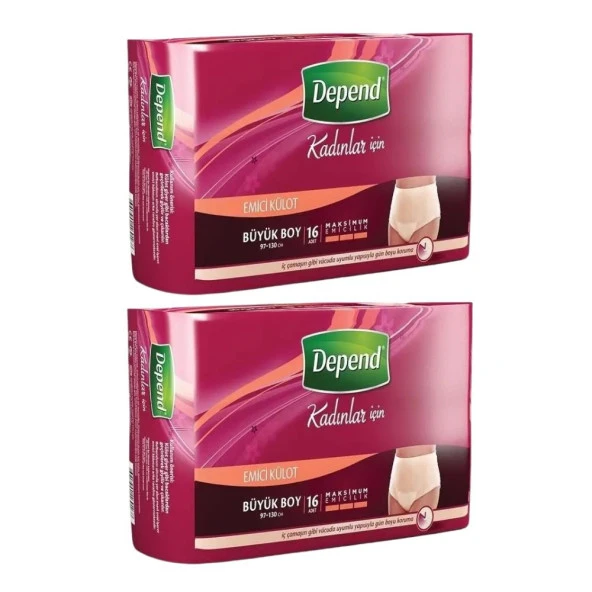 Depend Avantaj Büyük Kadın 32 Adet Emici Külot Hasta Bezi - 1