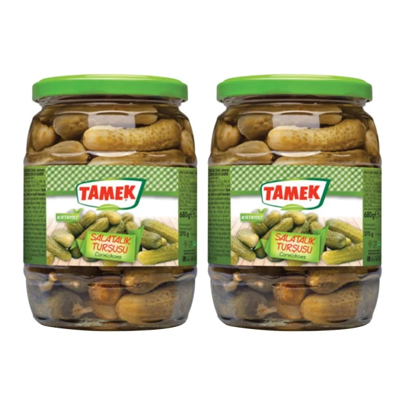 Tamek Salatalık Turşusu 680 gr Cam 2 li