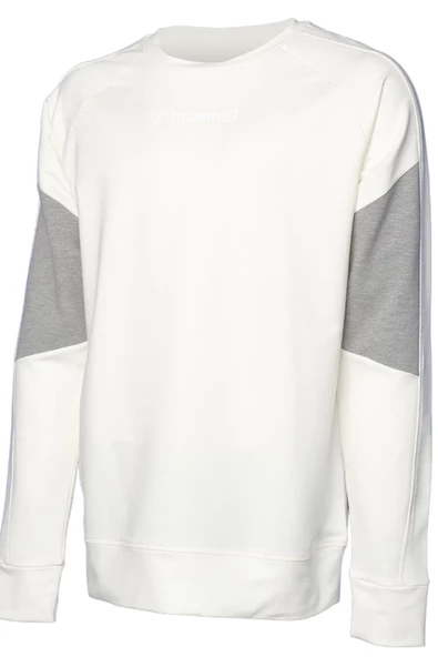 Hummel 921658-9003 Ekru Hummel Baskılı Bisiklet Yaka Erkek Sweat - 3