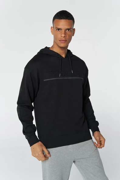 Hummel 921645-2001 Siyah Önü Hummel Baskılı Kapüşonlu Erkek Sweat - 2