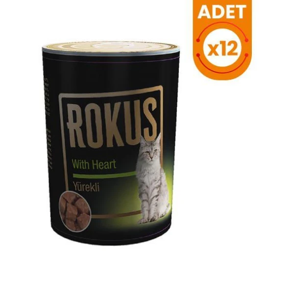 Rokus Yürekli Kedi Konservesi 410g (12 adet)