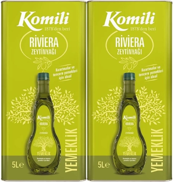 Komili Zeytinyağı 10LT Riviera (Teneke) (2PK*5LT) ürün görseli