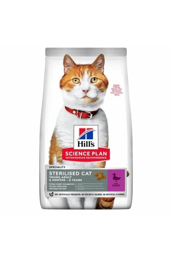 Hills Science Plan Ördekli Kısırlaştırılmış Kedi Maması 10 kg