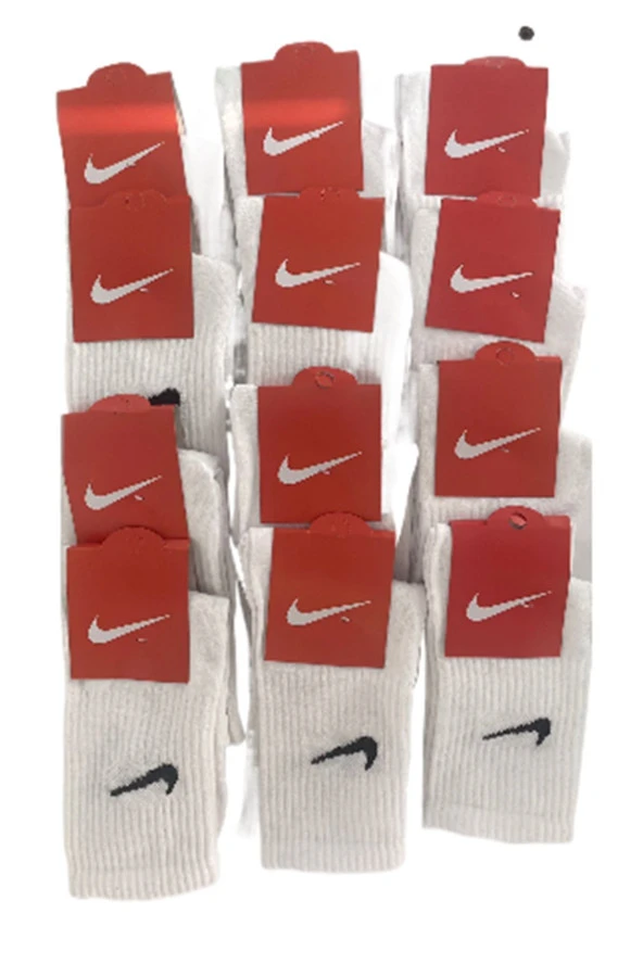 Nike Sx4465-101 12li kısa Çorap Seti beyaz renk