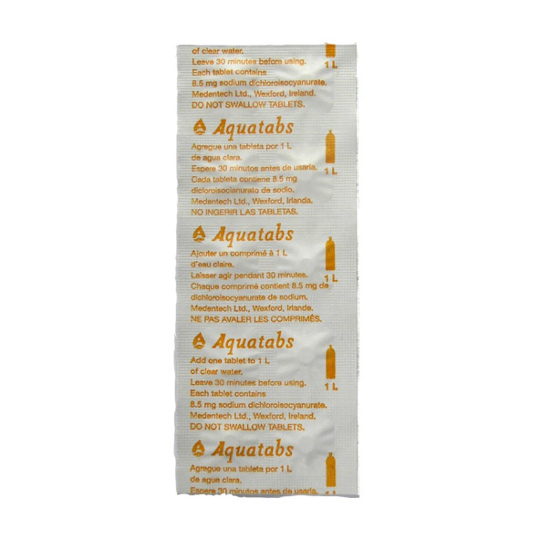 Medentec Aquatabs Doğada Hayatta Kalma 8,5mg. Su Arıtma Tableti