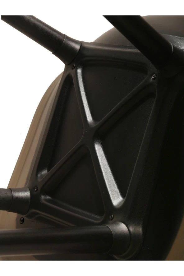 Netaks Abant Sandalye Siyah Metal Ayaklı (Şeffaf) Minderli 4lü Takım Füme Renk - Resim 4