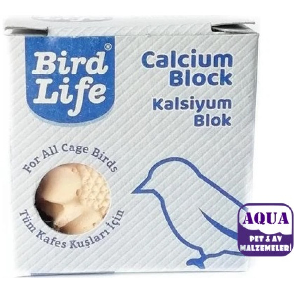 Muhabbet Kuşu Gaga Taşı Birdlife Kalsiyum Block - Muhabbet Kuşu Kalsiyum Blok Gaga Taşı