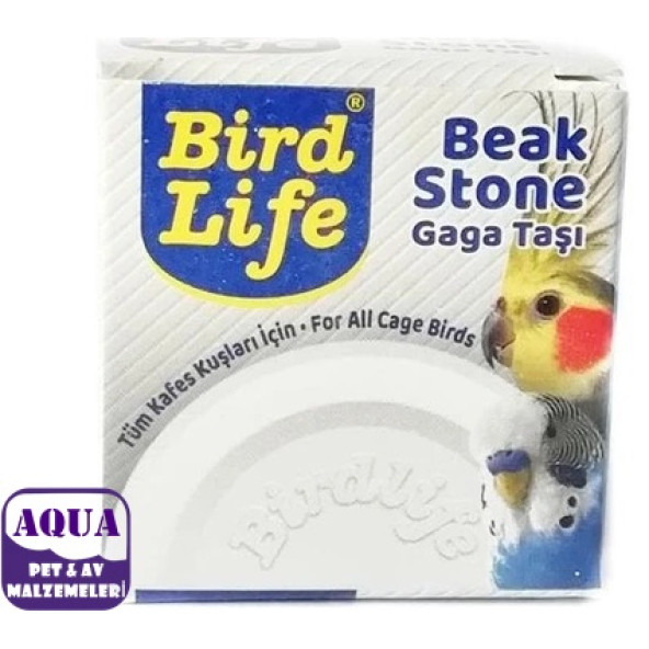 Birdlife Muhabbet Kuşu İçin Gaga Taşı Beyaz Yuvarlak 1 Adet