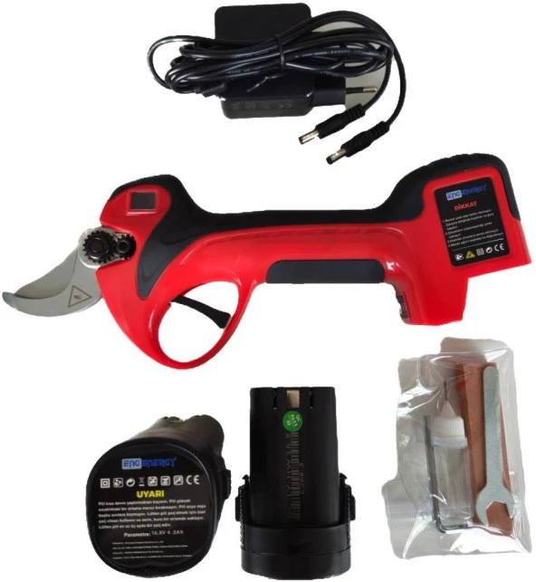 Energy WS-035Y Akülü Budama Makası 35mm 2 Bataryalı Set - Resim 2