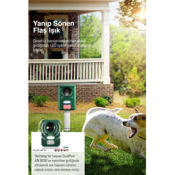 Güneş Enerjili Kedi Köpek Kovucu Solar Genel Hayvan Kovucu - 3