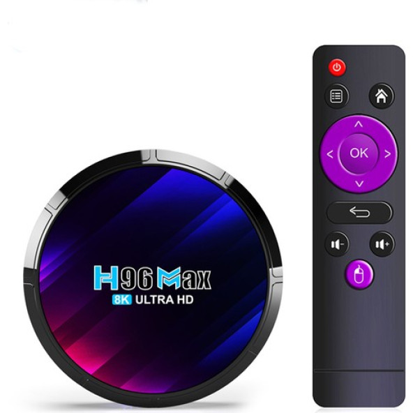 Shaza H96 Max 8k Ultra HD Android 13 Dört Çekirdek RK3528 Işlemci 4 GB Ram 64 GB Hafıza TV Box