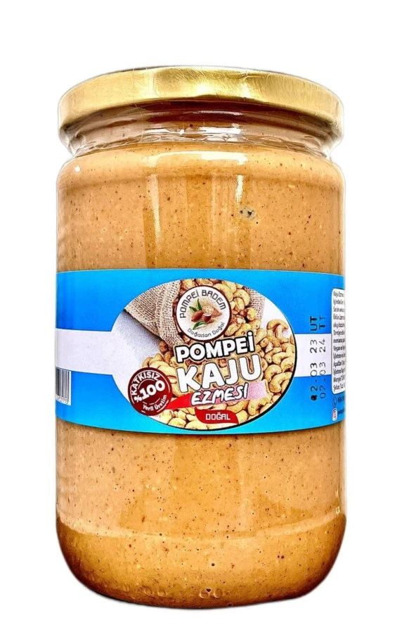 600 Gr 100 Kaju Ezmesi Organik Doğal Katkısız Glutensiz Sade Şekersiz Sporcu Besini