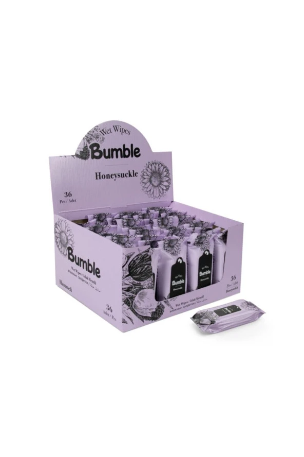 BUMBLE ISLAK CEP MENDİLİ 15 Yaprak (HANIMELİ) 36 Adet