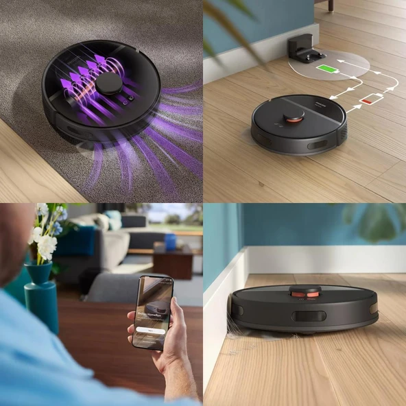 Philips XU3000/01 3000 Serisi Aqua Islak & Kuru Robot Süpürge - Siyah - 8