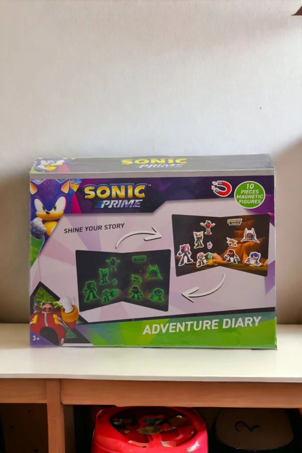 Sonic Fosforlu Magnet 10 Parça Oyun Seti | Manyetik Setler Oyun Kutusu SO7873