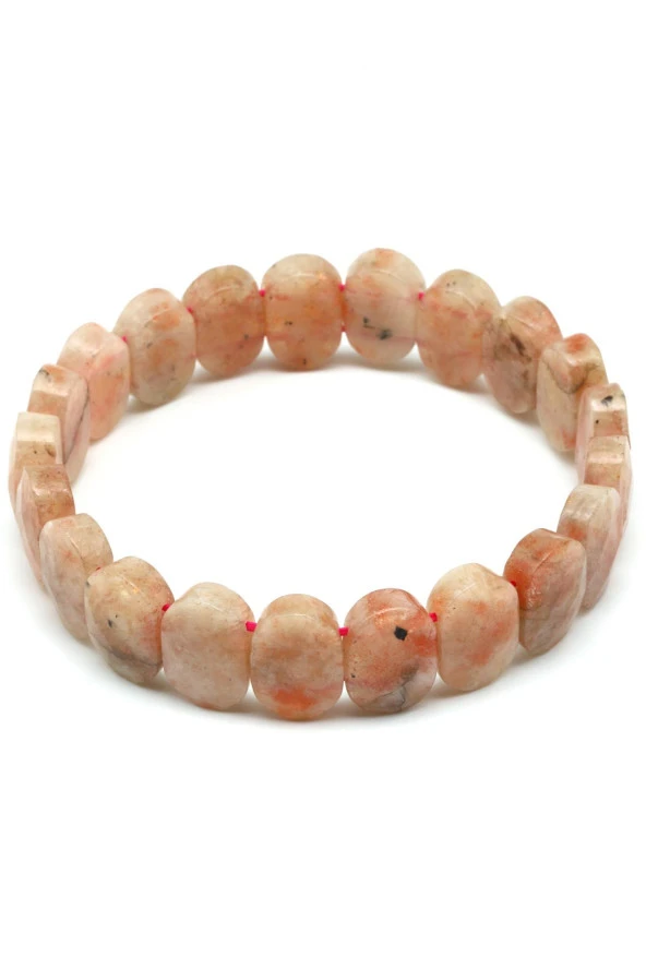 Güneş Taşı Doğal Taş Bileklik 10 x 14 mm Özel Kesim - Resim 2