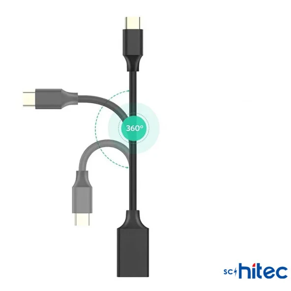 ScHitec Type-C to UsbA 3.0 OTG Dönüştürücü Adaptör 20cm - 3