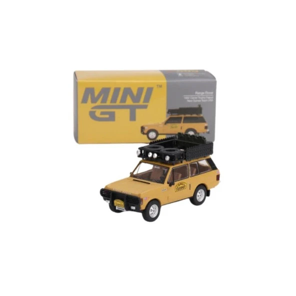 Mini Gt 509 Range Rover 1982 Camel Trophy Papua New Guinea Team USA LHD Model Araba