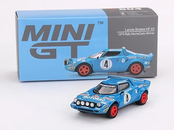 Mini Gt 504 Lancia Stratos HF #4 1979 Rally MonteCarlo Winner Model Araba