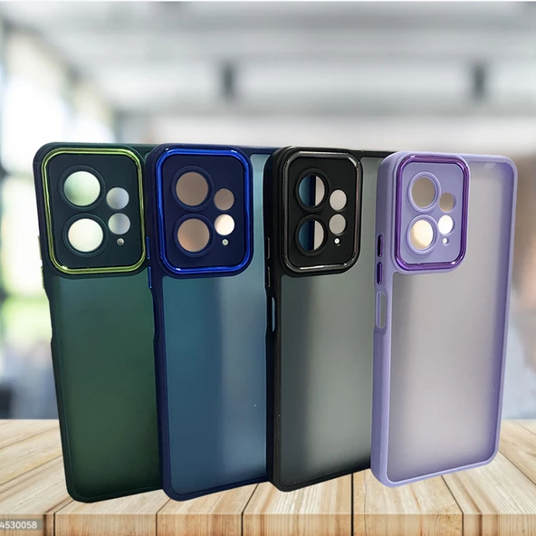 Xiaomi Redmi Note 12 Kılıf Freya Lazer Lens Kamera Çerçeveli Silikon Kapak - 10