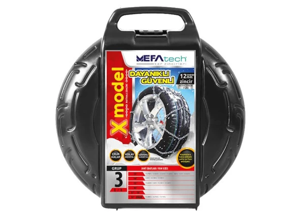 175x13 Ebatlarına Uyumlu Takmatik X Tipi Kar Patinaj Zinciri - Resim 2