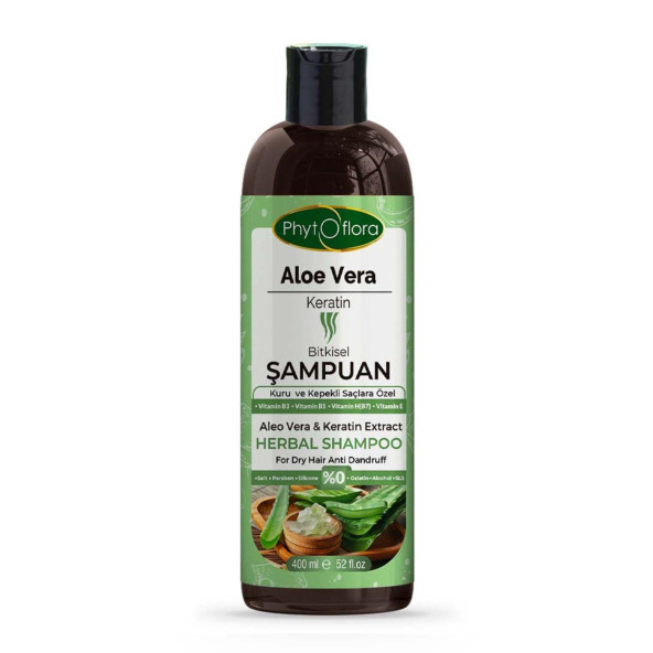 Phytoflora Tuzsuz Kuru Ve Kepekli Saçlara Özel Aloe Vera Ve Keratin Ilaveli Bitkisel Şampuan 400 ML - 4