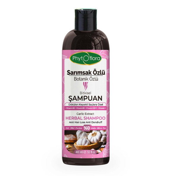 Phytoflora Tuzsuz Yağlı Ve Dökülen ve Kepekli Saçlara Özel Sarımsak Özlü Bitkisel Şampuan 400 ML - 3