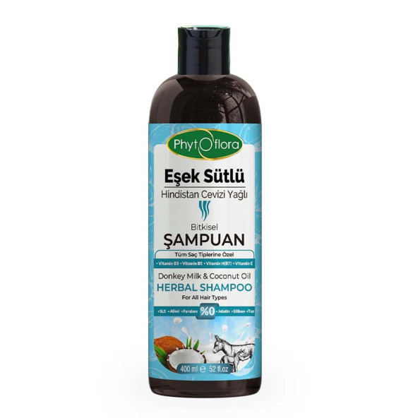 Phytoflora Kepek Karşıtı Tuzsuz Eşek Sütü Ve Hindistan Cevizi Yağlı Bitkisel Şampuan 400 ML - 5